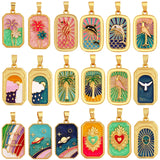 Enamel Heart Flower Dolphin Charm Pendants 18K Gold Plated DIY Bracelets Necklaces Jewellery Making Supplies