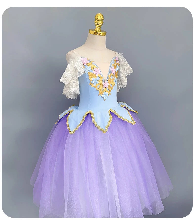 Fairy Tale Performance Ballet Long Tutu Dress Dance Costume