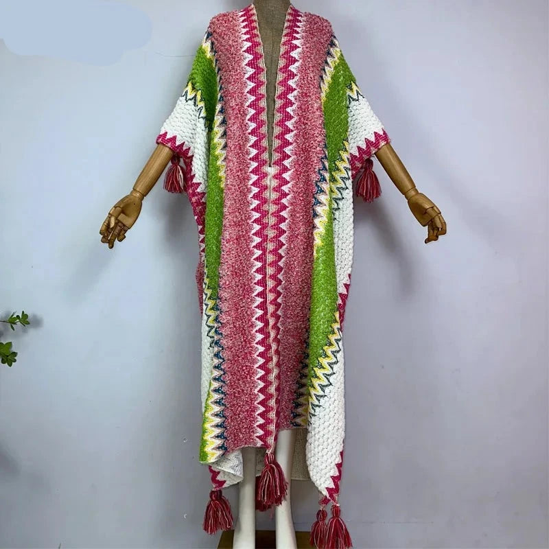 Huggelicious Tassel Knitted Long Cardigans 30 Colours