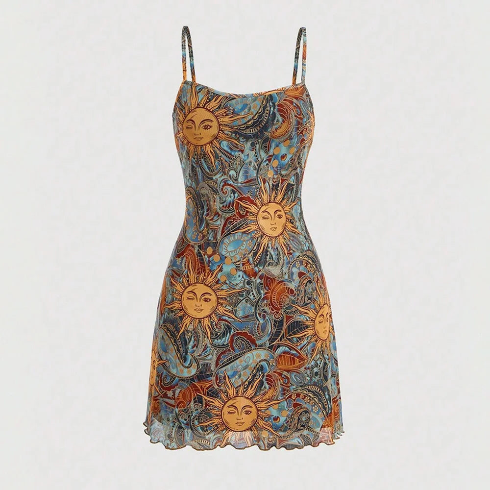 Celestial Y2k Slip Dress