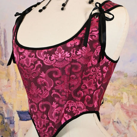 Jacquard Corset Bustier Overbust Boned