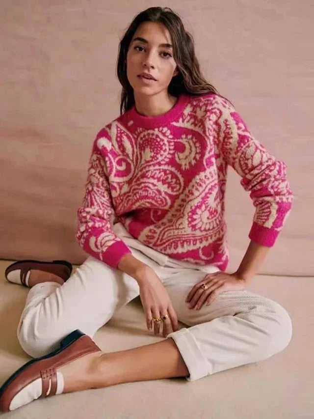 Tropical Winter Sweater Wool Mohair Blend