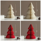 Christmas Paper Honeycomb Decorations Ball Folding Christmas Tree Table 3D Ornaments
