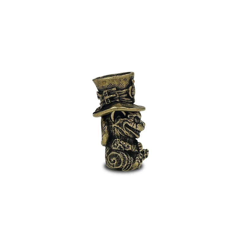 Brass Mad Cheshire Cat Paracord Bead Lanyards Dreadlocks Beard Bead