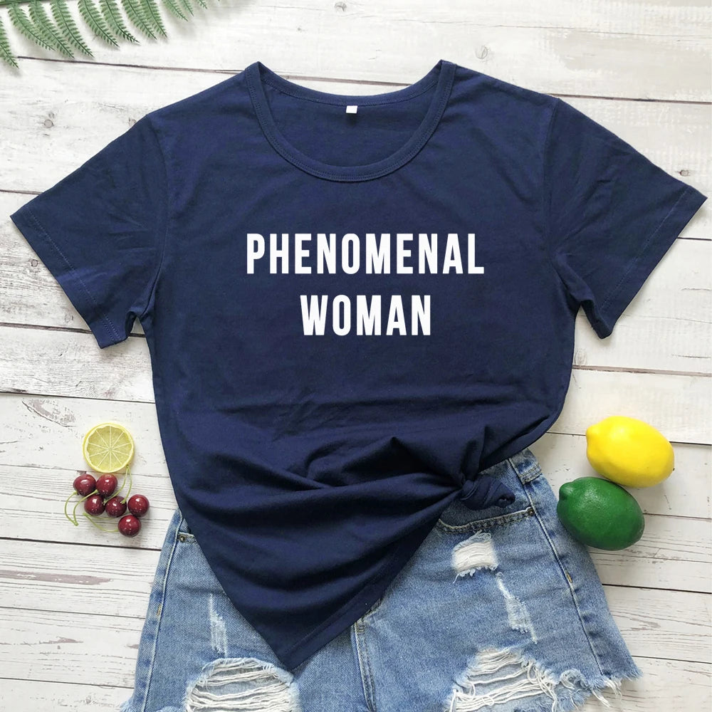 PHENOMENAL WOMAN Cotton T-Shirt