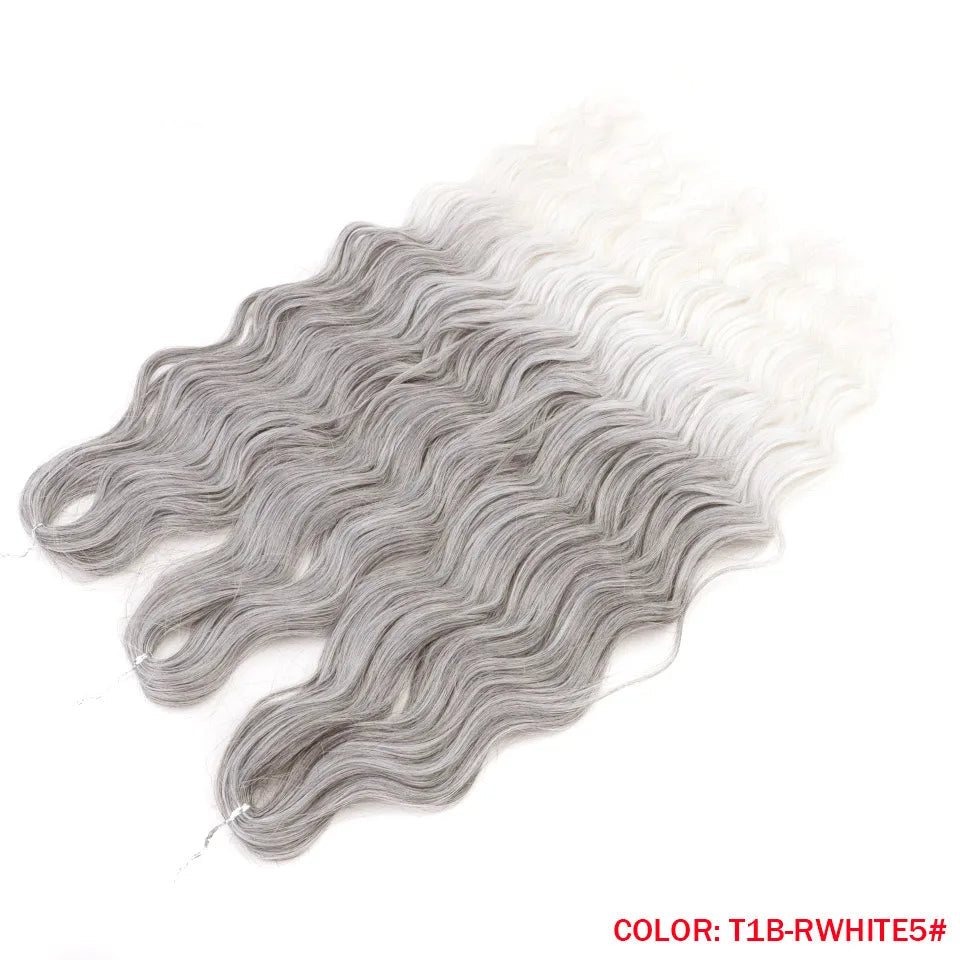 Ombre Rainbow 24 Inch Synthetic Hair Wave Braiding Hair Extensions