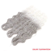 Ombre Rainbow 24 Inch Synthetic Hair Wave Braiding Hair Extensions