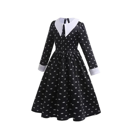 Wednesday Addams Cosplay Costume for Girls Halloween Book Week 3-12 Years