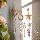 Star, Sun, Heart Crystal Sun Catchers Hanging Rainbow Prisms