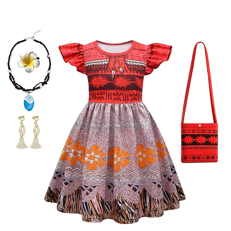 Princess Moana Little Girl Fancy Dress Halloween Cosplay Book Week Children's Costume