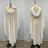 Sparkly Thin Hooded Cloak Cape Dress Stage Performer Cover Up
