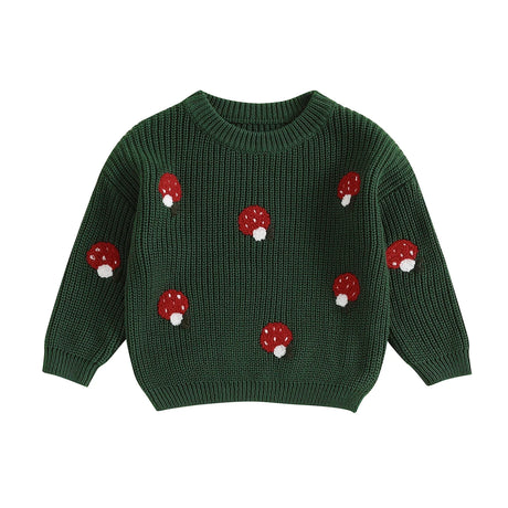 Childrens' Embroidered Mushroom Sweater