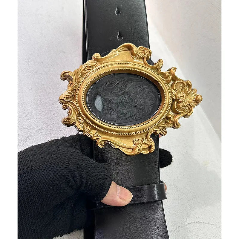 The Abyss Baroque Picture Frame Personality Belts