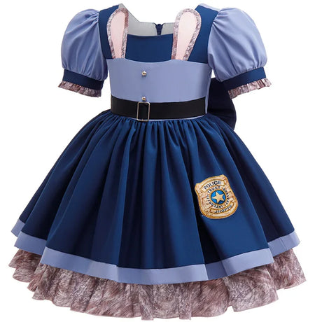 Judy Bunny Police Officer Cosplay Costume for Little Girls Zoo Utopia Dress Up Rabbit Book Week Costume