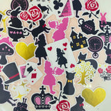 Vintage Alice In Wonderland Theme Scrapbooking Stickers