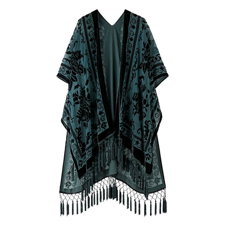 Stevie's Bohemian Long Tassel Velvet Kimonos