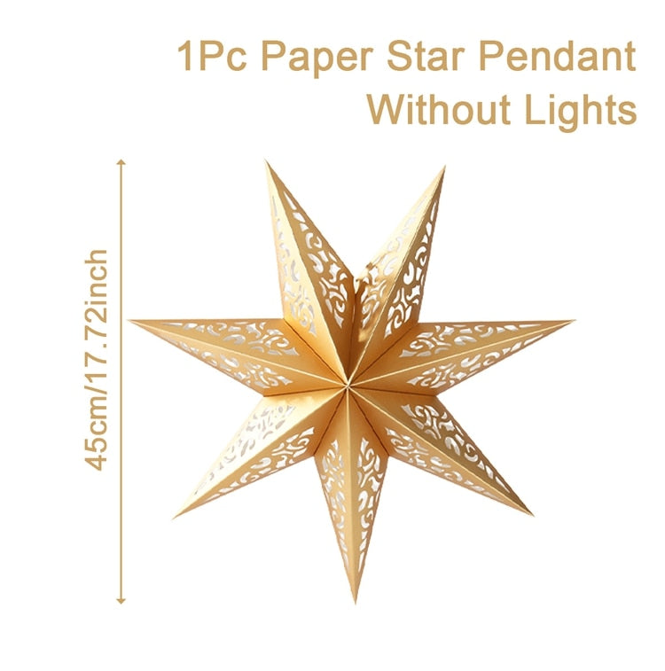Paper Star Party Lantern Christmas Decorations