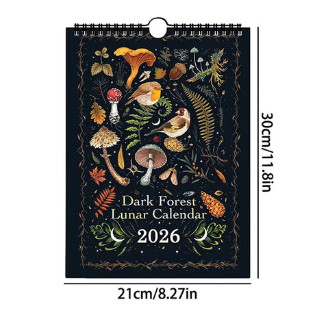 2026 Dark Forest Lunar Wall Calendar