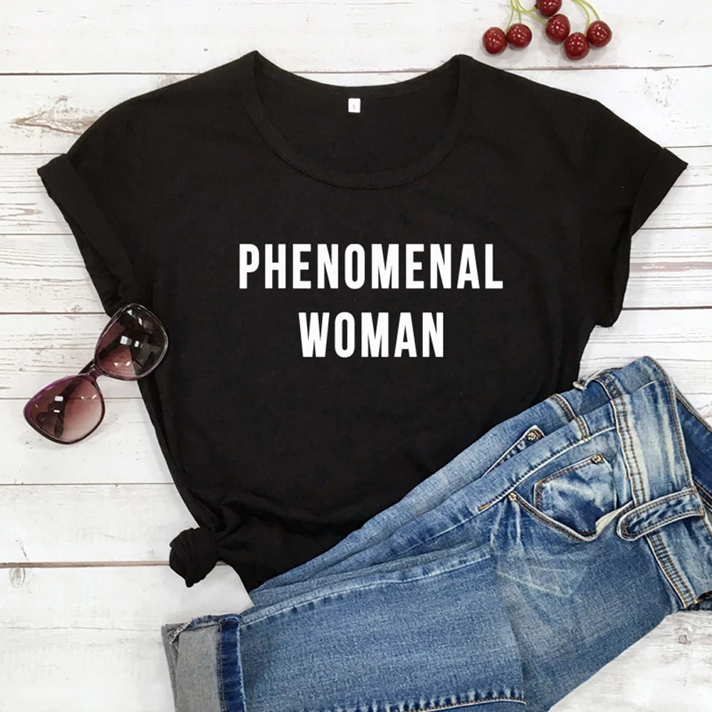 PHENOMENAL WOMAN Cotton T-Shirt
