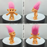 Vintage 6pcs Troll Doll Set With Gem Belly Mini Pvc Classic Dolls Retro Toy For Collection & Kids' Gift
