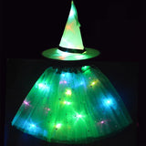 LED Witch Stars Tutu Skirt Glow Party Costumes Halloween