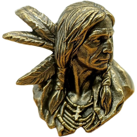 Indian Warrior Brass Paracord Beads Lanyard Dreadlock Beard Bead