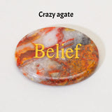 Natural Crystal Thumb Worry Stone for Meditation Anxiety Charkas