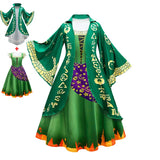 Hocus Pocus 2 Halloween Costume Child Sanderson Sisters Party Dresses Winifred Witch Costumes Children