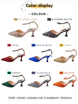 Diamond Confetti Pointed Shoes and Matching Bag Party Heels