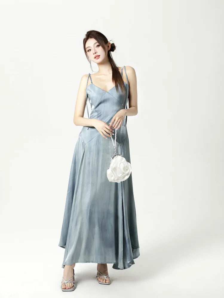 Elowyn's Storm Sea Blue Dress