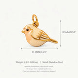 Enamel Bird Pendant Charms Necklace Bracelet DIY Jewellery Making Findings