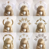 Gothic Halo Crowns Headbands Handmade Headpiece