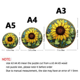 Golden Sunflower Wooden Jigsaw Puzzle