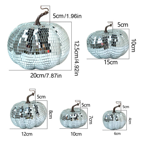 Mini Mirror Disco Pumpkin Ball Halloween Party Decor