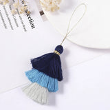 1/2pcs Cotton Tassels for Crafts Tri-Layered Tassels with Hanging Loop for Crafts Jewelry Making Bookmark Clothing  Accessories