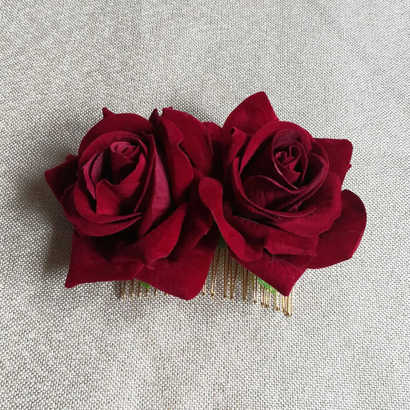 Large Flower Hair Clips Rose Fascinators