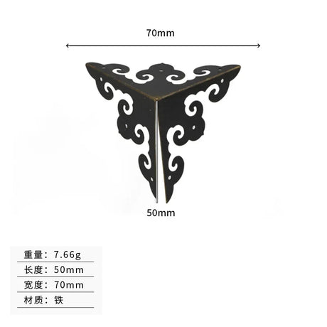 Sets of Four Antique Iron Corner Furniture Hardware