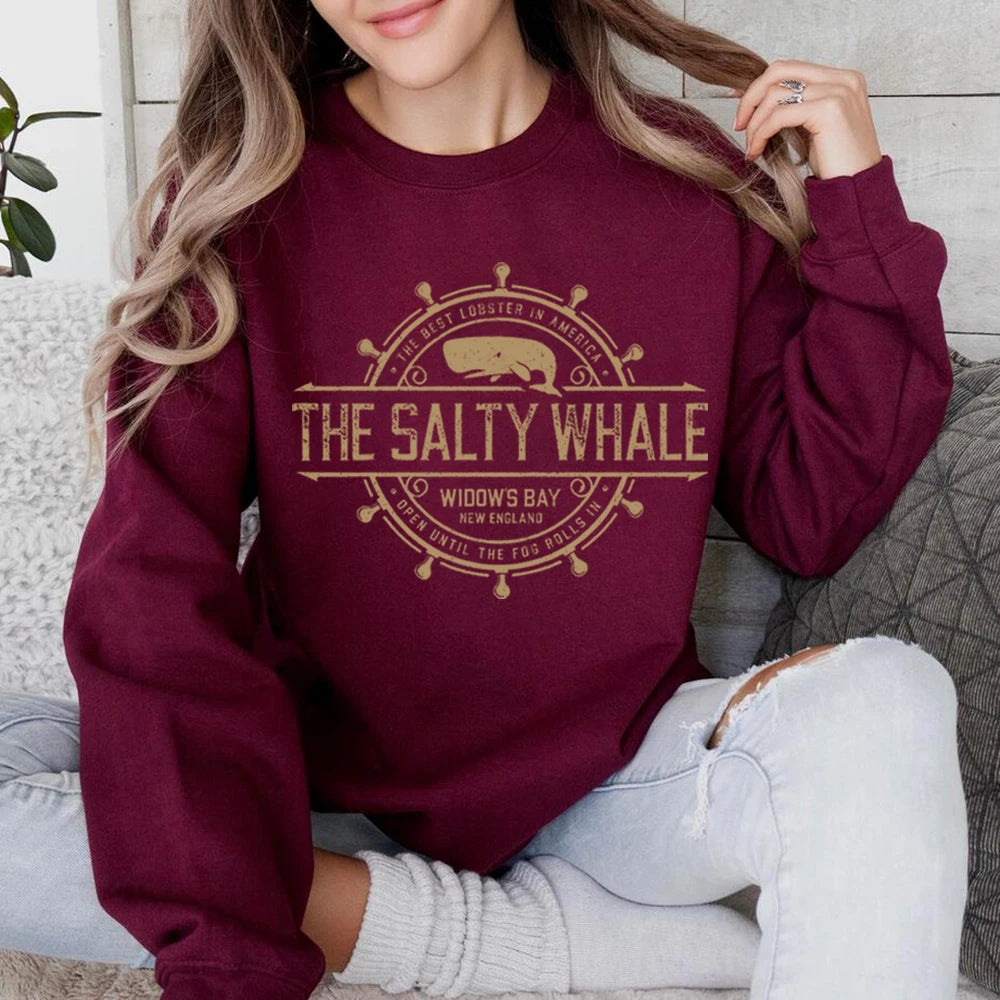 Widow's Bay Horror TV Series Unisex Sweatshirt The Salty Whale of Widow's Bay Seafood Restaurant Bar Pub