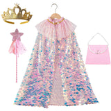 Shiny Rainbow Sequin Cloak Halloween Children's Dress Up Cape