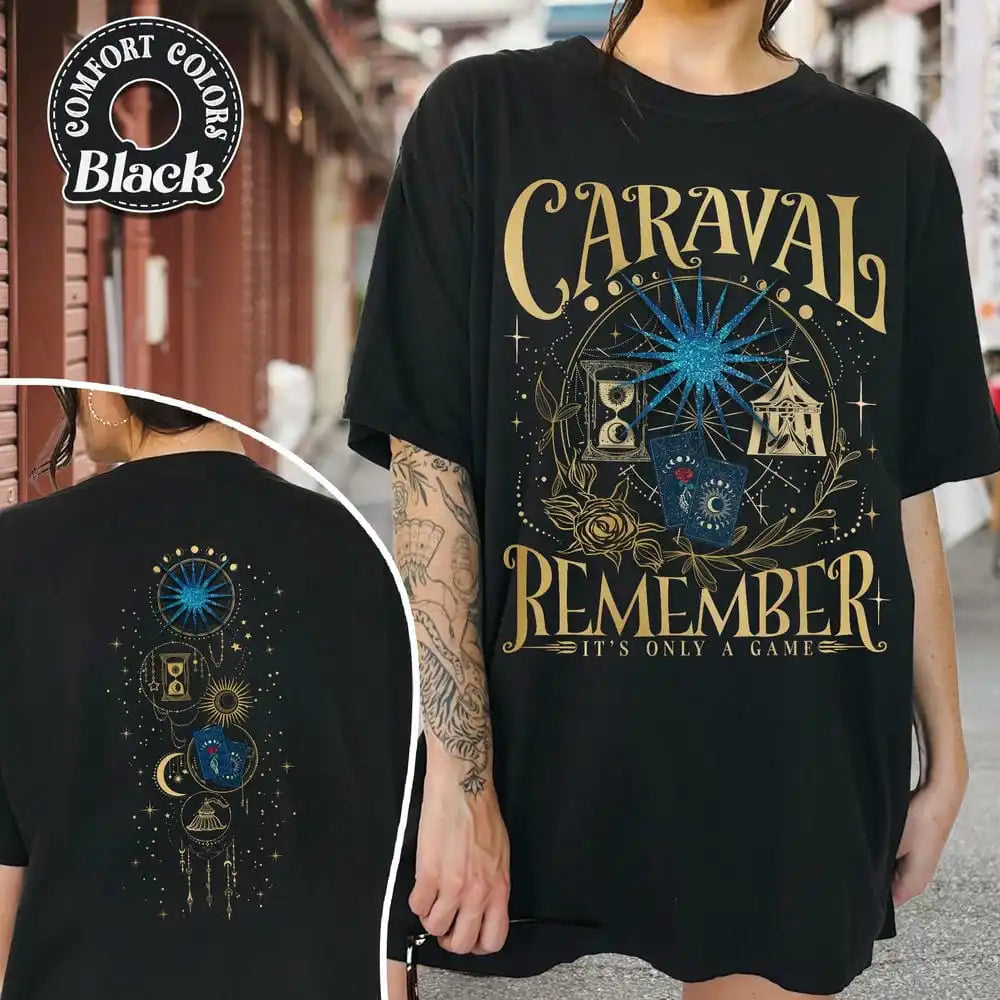 Remember It's Only A Game T-Shirt Caraval Book Lover Cotton Tee