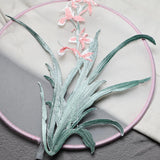 Orchid Flower Iron on Applique Floral Patch DIY Craft 19 X 24.5CM