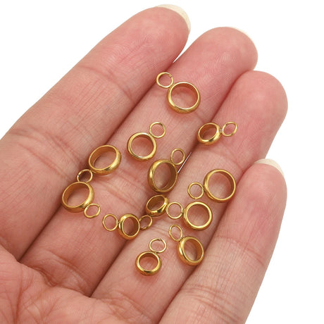 20pcs Stainless Steel Pendant Clip Connectors Bail Clasps For DIY Necklace Pendants Clip Pinch Findings Jewelry Making Supplies