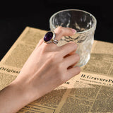 Lady of the Depths S925 Sterling Silver Ring Natural Amethyst Occidental Topaz Zircon