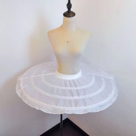 UFO Shape Ruffled Petticoat Fishbone Ballet Pancake Tutu Under Skirts