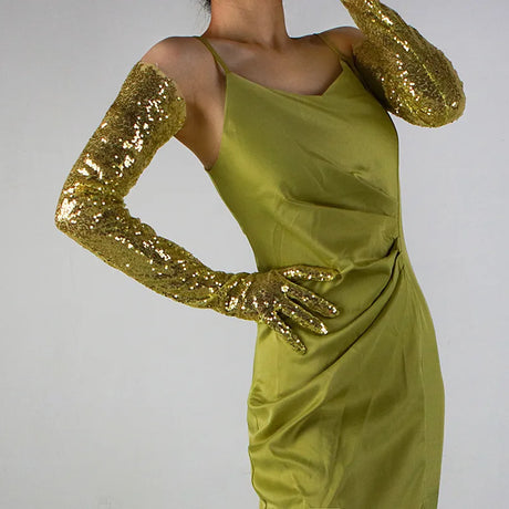 Glitter Gloves 70cm Long Gloves 26 Colours
