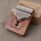 Kalimba Thumb Piano 17 Keys Mahogany Wood Musical Instrument