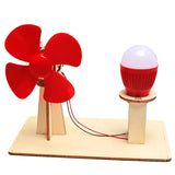 Wooden Hand Generator Kids Science Toy STEM Technology Gadget Physics Kit Educational Toys for Children