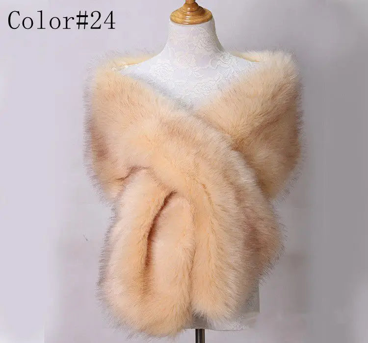 Luna Faux Fur Shawl 42 Colours