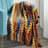 Boho Zig Zag Mexico Baja Blankets