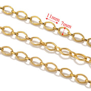1meter PVD Gold Plated Stainless Steel Thick Large Heavy Chains Necklace Bracelet DIY Jewellery Making Finding